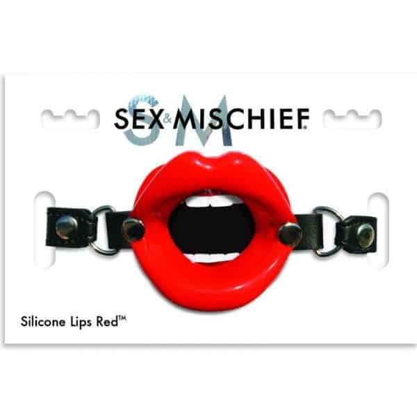 Baillon en Silicone Rouge Lèvre Sex & Mischief